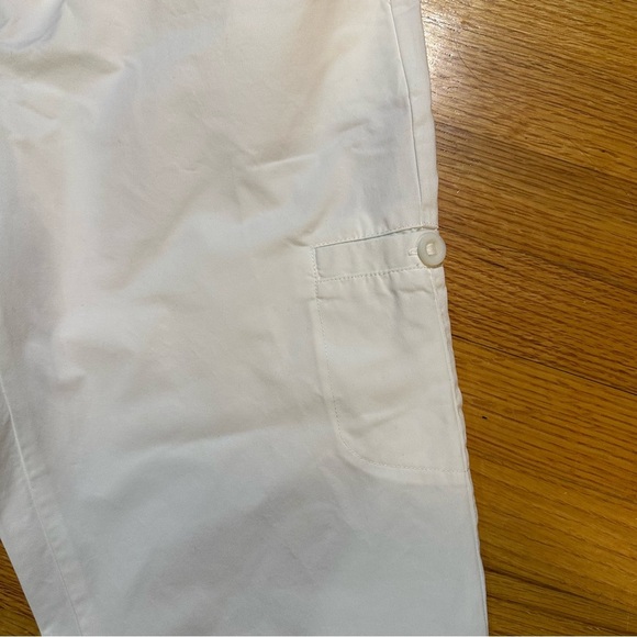 Pendleton Womens Cotton White Flat Front Crop Pants Size 4 (b5 - Picture 12 of 15